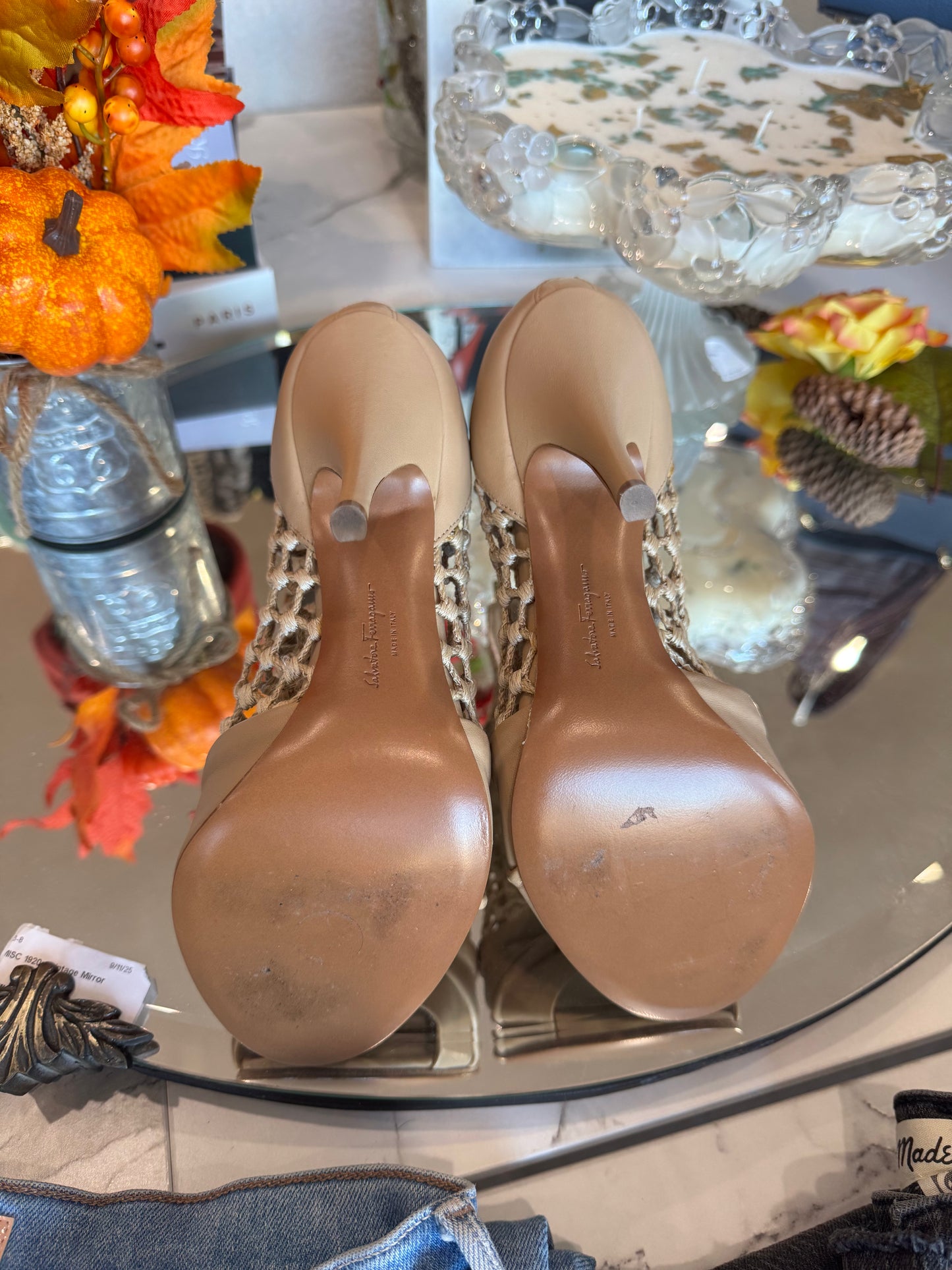 Salvatore Ferragamo High Heeled Sandal- Size 38, US 8-Shoes-Gazelle Fashion and Style