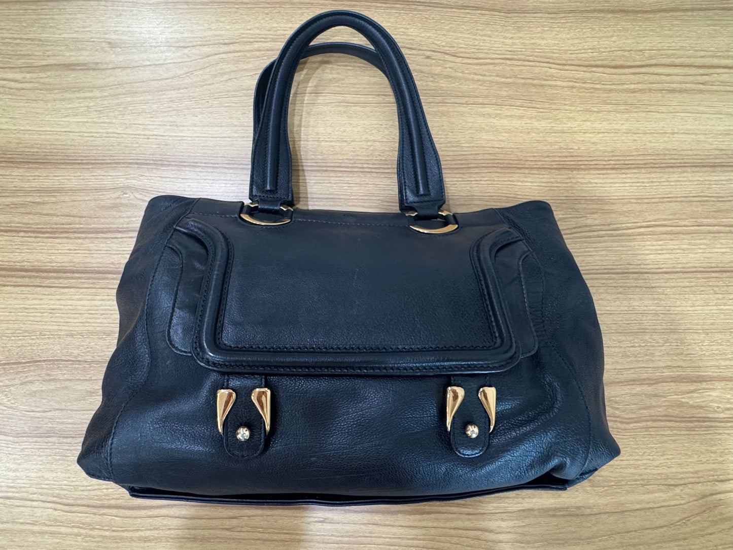 Chloe Black Leather Shoulder Bag