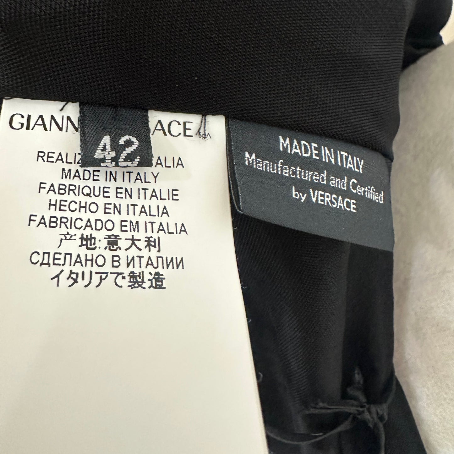 Versace One-Shoulder Dress- Size 42 $475-Dresses-Gazelle Fashion and Style