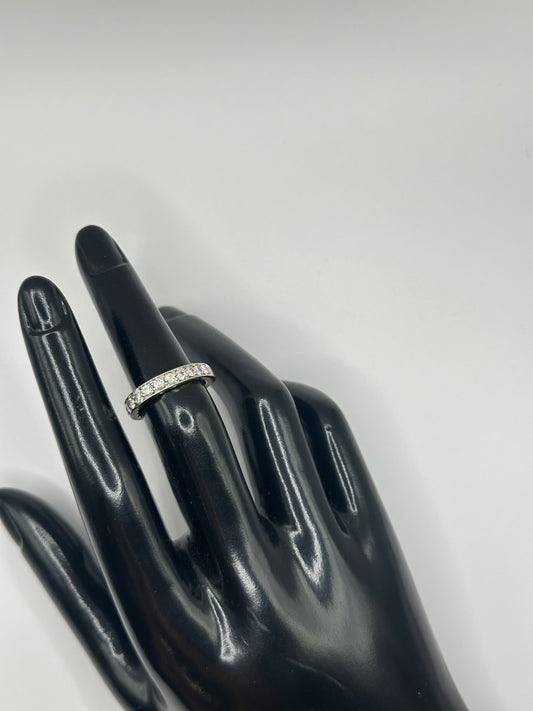 Pave Diamond Half Eternity White Gold Ring- 1.25C $950-Jewelry-Gazelle Fashion and Style