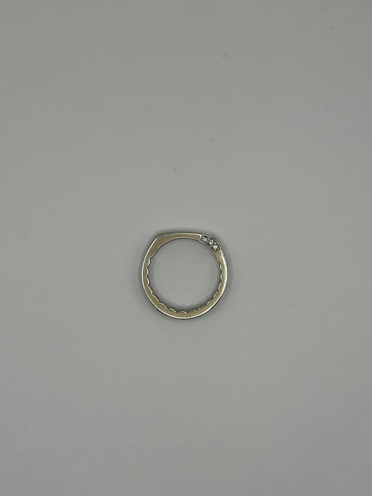 Pave Diamond Half Eternity White Gold Ring- 1.25C-Jewelry-Gazelle Fashion and Style