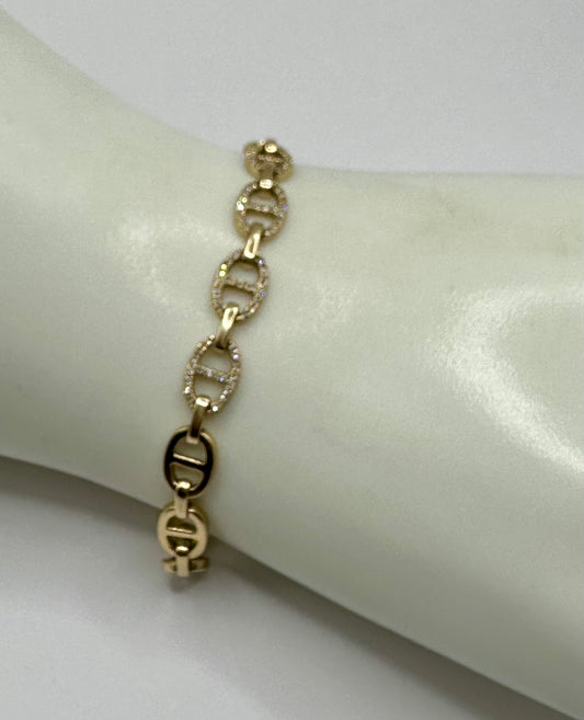 Chain-Link Bracelet, 14K Gold $875-Jewelry-Gazelle Fashion and Style