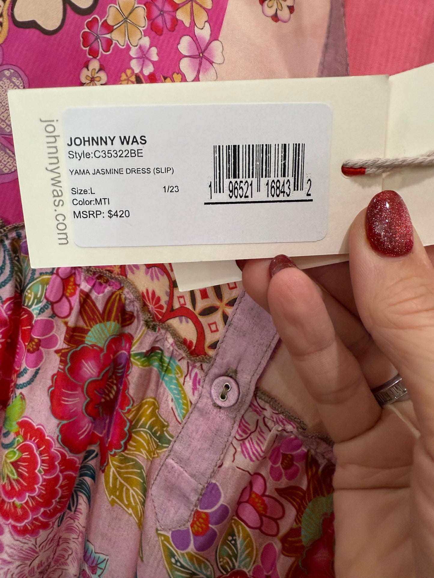 Johnny Was Yama Jasmine Floral Patchwork Dress-Dresses-Gazelle Fashion and Style