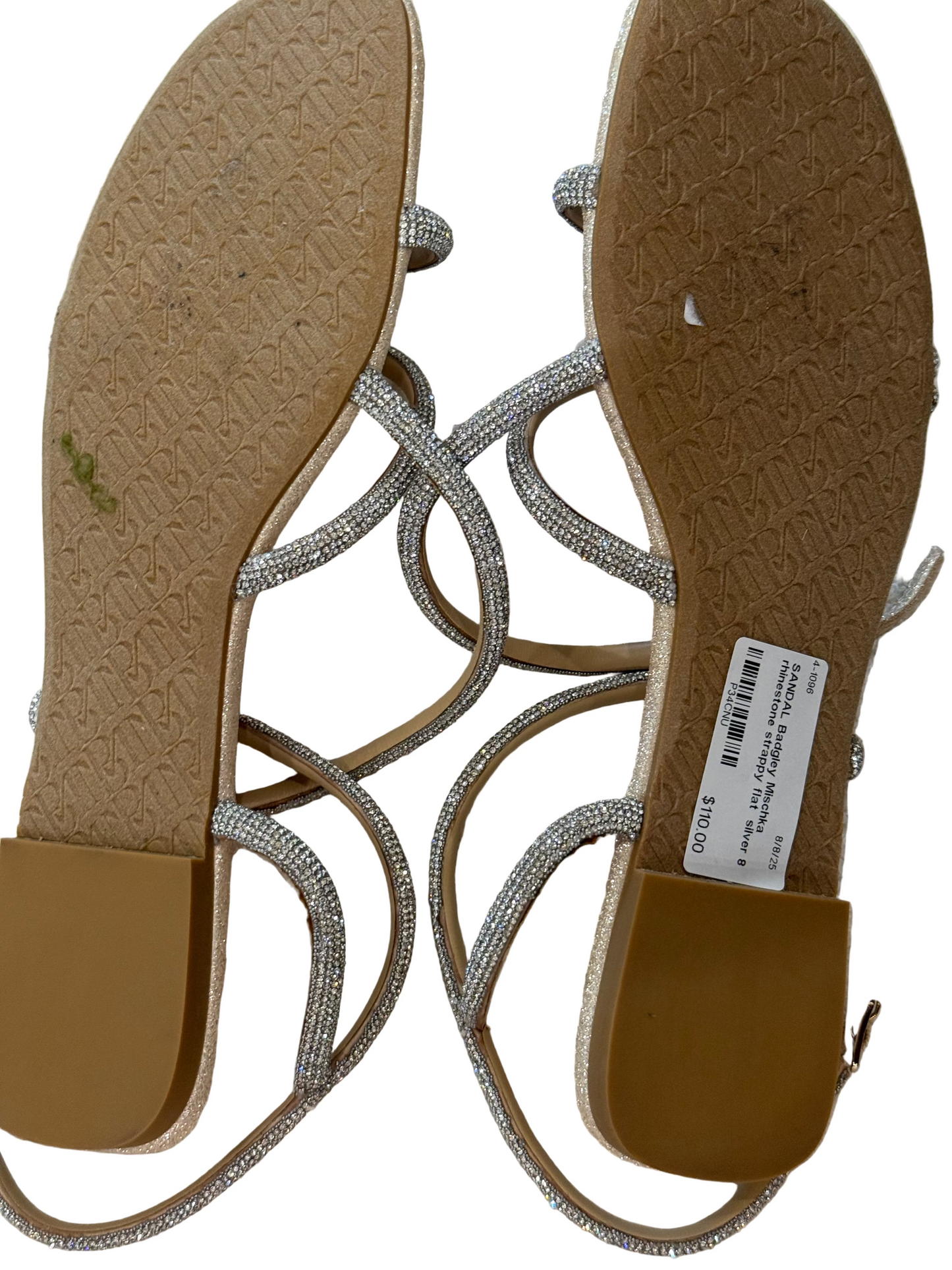 Badgley Mischka Ivie Strappy Flat Sandals- Size: 8 $110-Shoes-Gazelle Fashion and Style