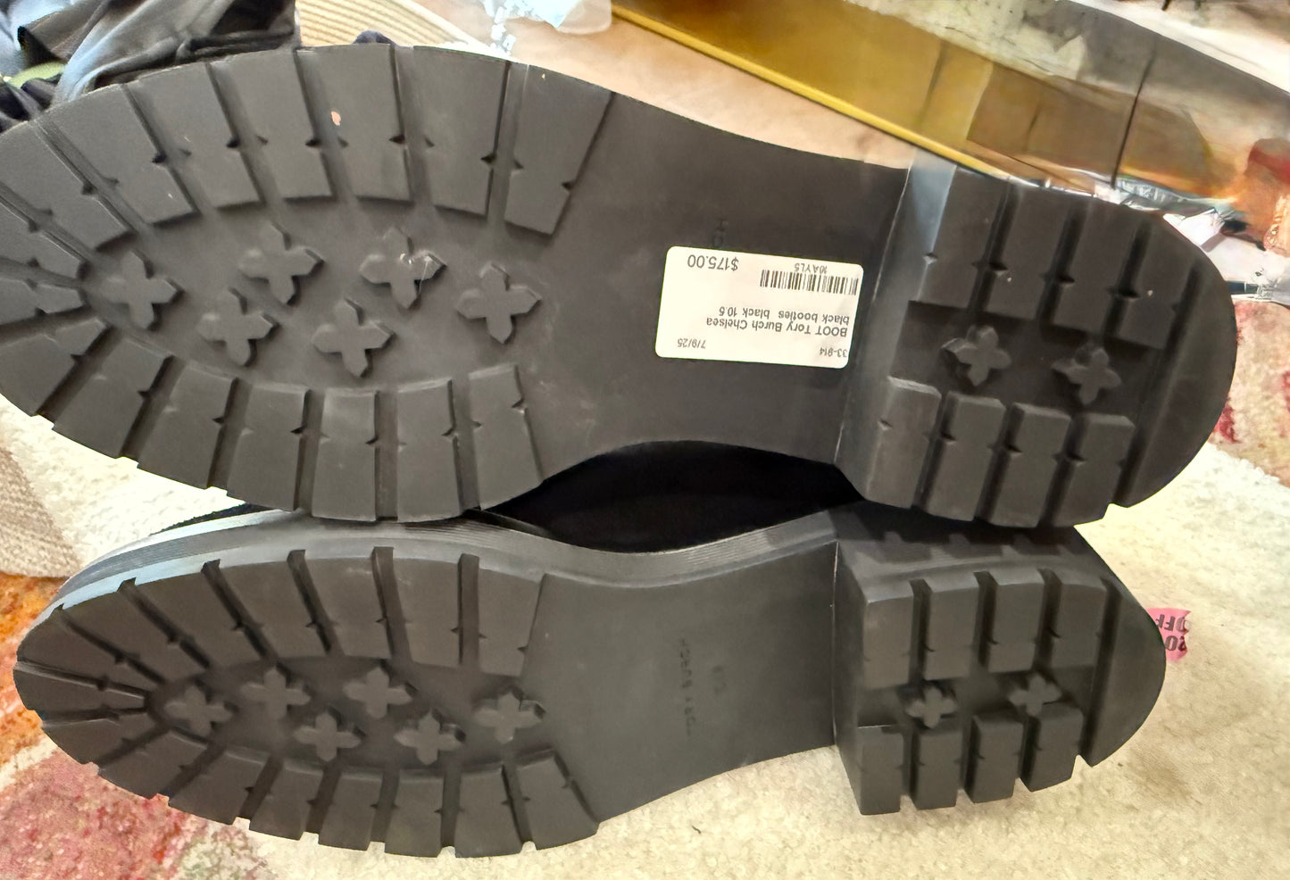 Tory Burch Chelsea 50mm Lug Booties- Size: 10.5 $175-Shoes-Gazelle Fashion and Style