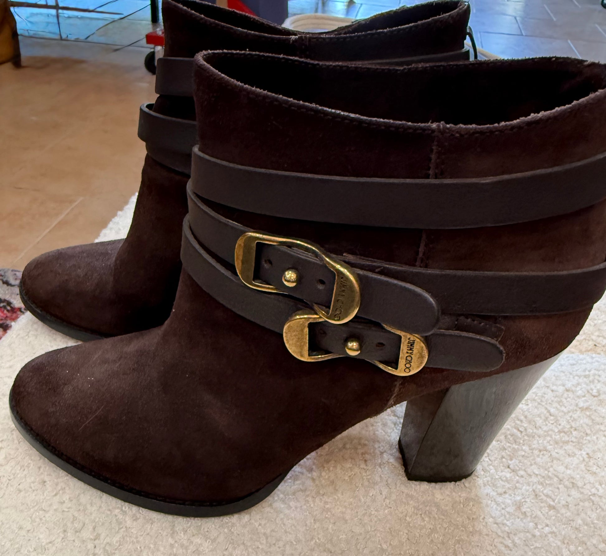 Jimmy Choo Melba Ankle Bootie- Size: 41, US 11 $249-Shoes-Gazelle Fashion and Style