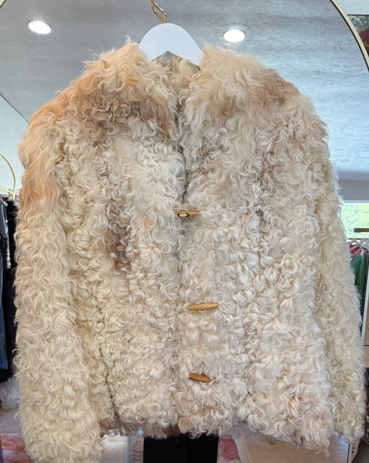 Bizakis Furs Inc. Spanish Curly Lamb Coat- Size: M-Jacket-Gazelle Fashion and Style