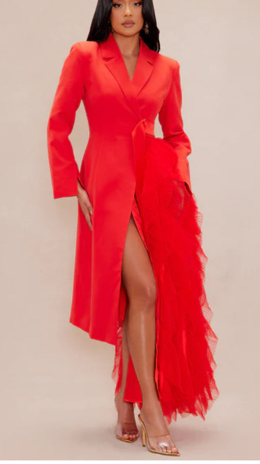 Fashion Nova Katie Tulle Blazer by NOVALUXE Collection- Size M-Dresses-Gazelle Fashion and Style