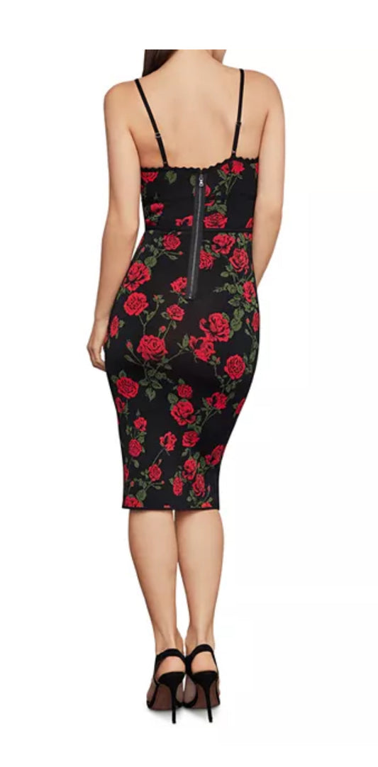 BCBGMAXAZRIA La Rosa Body-Con Dress- Size: L-Dresses-Gazelle Fashion and Style