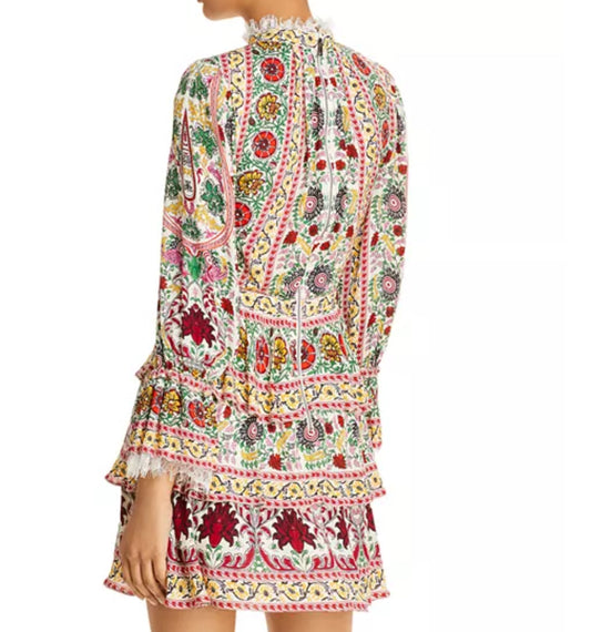 Alice + Olivia Lawson Tiered Dress- Size 8-Dresses-Gazelle Fashion and Style