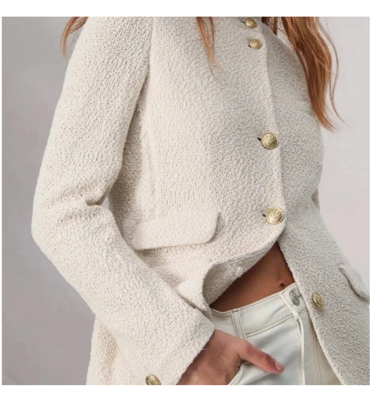 Rag & Bone Ecru Slade Blazer- NWT -Size 6 $285-Jacket-Gazelle Fashion and Style