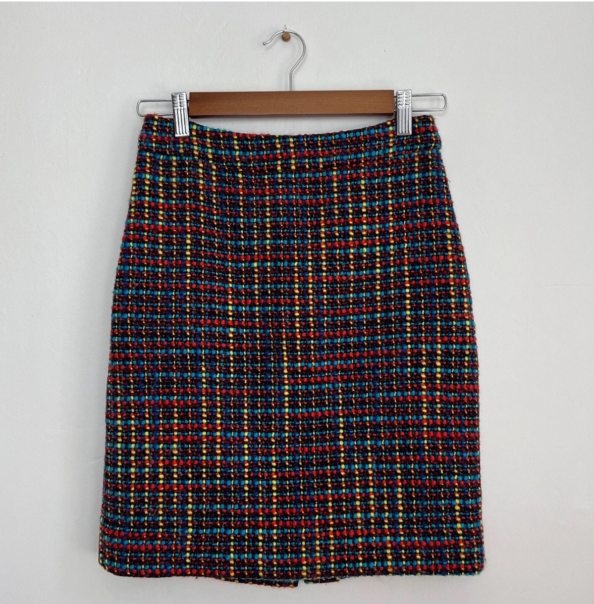 Kate Spade Judy Wool Tweed Multicolor Pencil Skirt- Size: 4-Skirt-Gazelle Fashion and Style