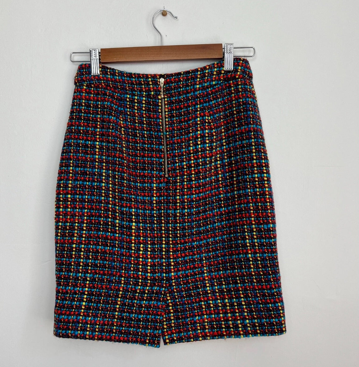 Kate Spade Judy Wool Tweed Multicolor Pencil Skirt- Size: 4-Skirt-Gazelle Fashion and Style
