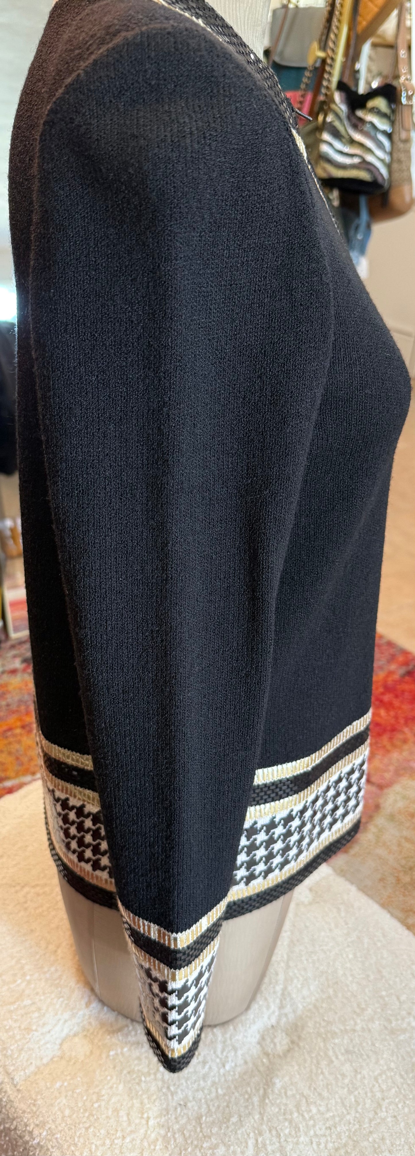 St. John Knit Evening Collection Zip-Up Cardigan & Skirt - Size: 2 Fits size 4 $250-Sets-Gazelle Fashion and Style