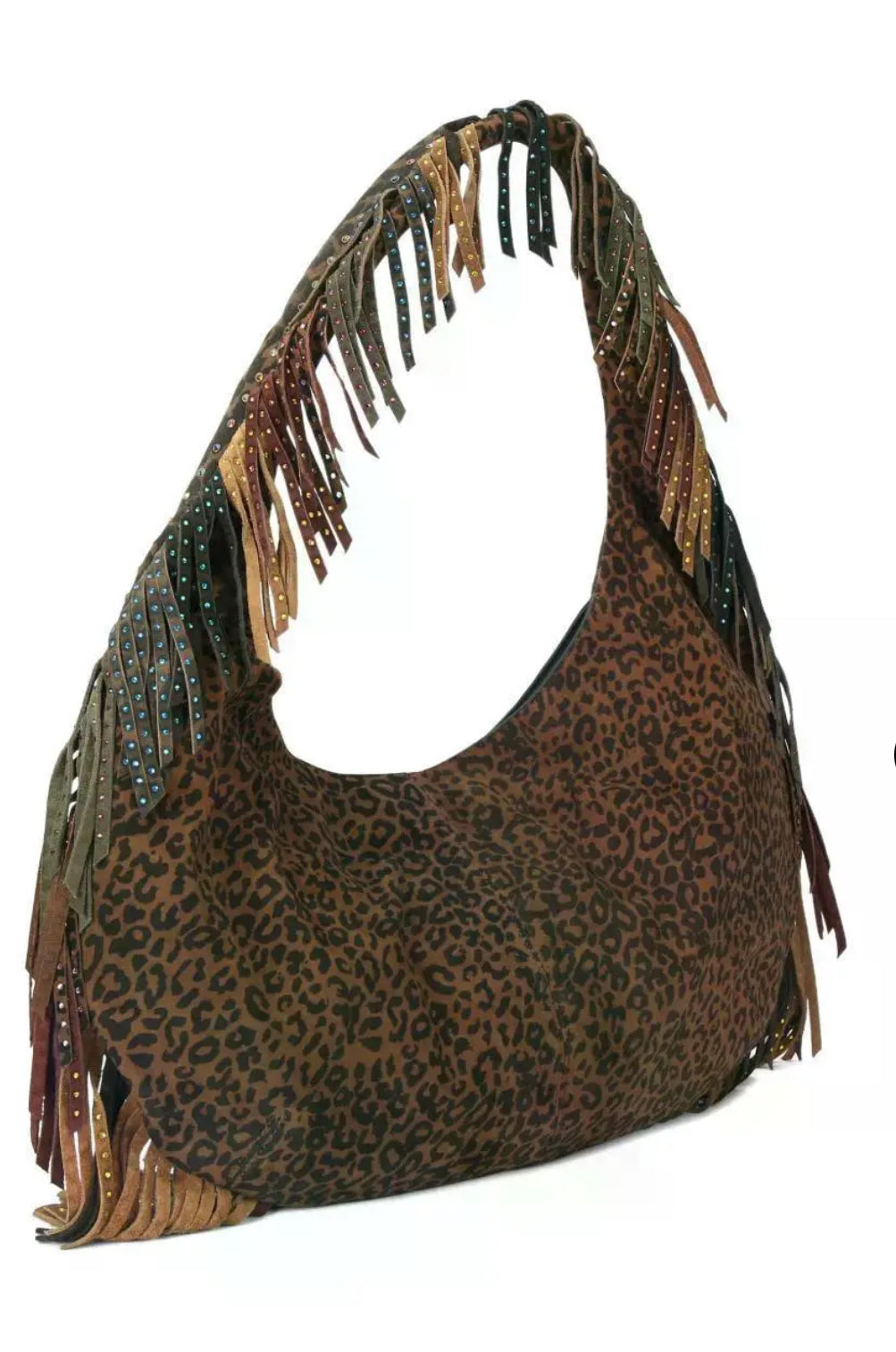 Kurt Geiger Leopard Print Fringe Tote- $415-Accessories-Gazelle Fashion and Style