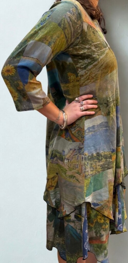 Artistic Patterned Dress-DRESS-Gazelle Fashion and Style