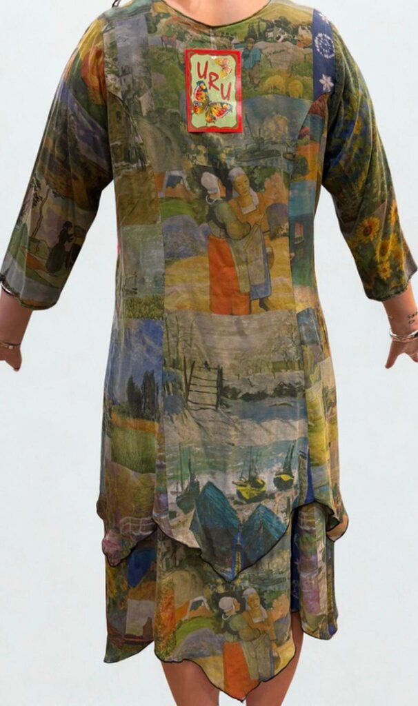 Artistic Patterned Dress-DRESS-Gazelle Fashion and Style