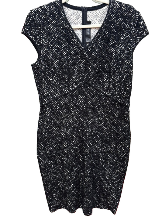 St. John Stylish Black Dress with Textured Pattern-DRESS-Gazelle Fashion and Style