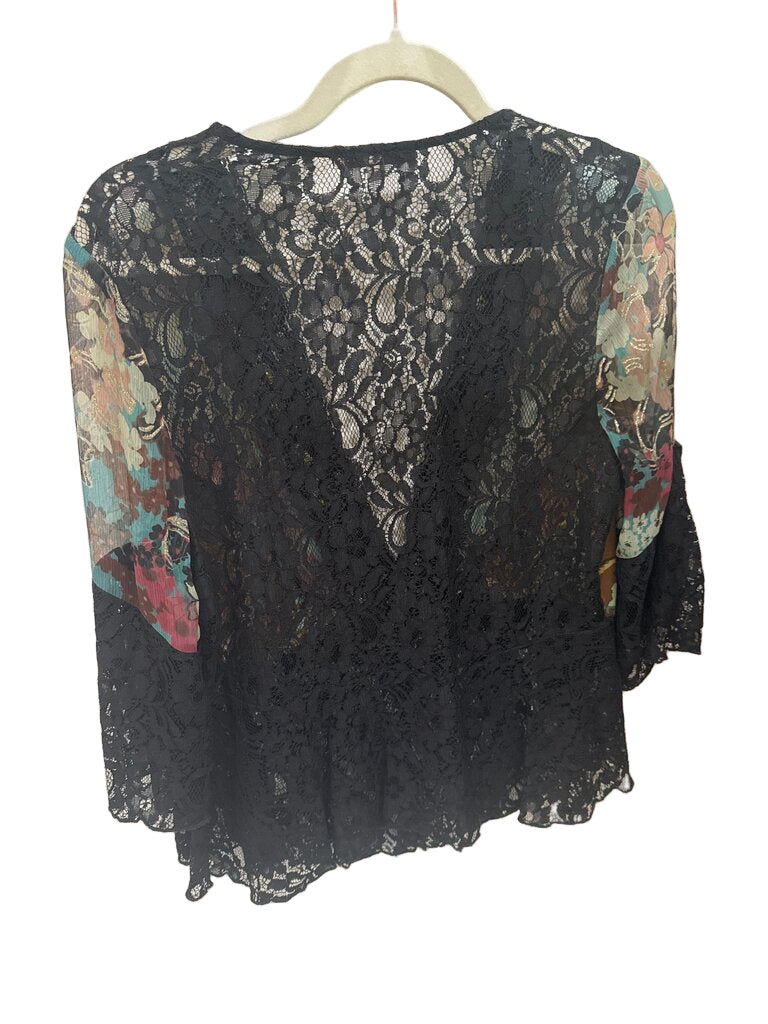 Spencer Alexis Floral Lace Kimono Top-TOPS-Gazelle Fashion and Style