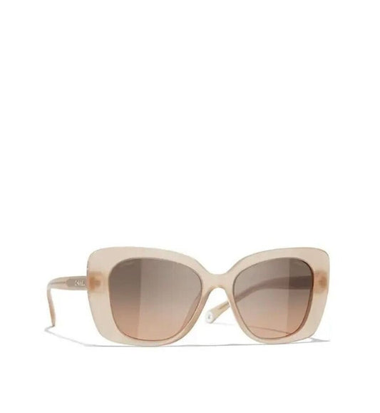 Chanel Cat Eye Sunglasses-SUNGLASSES-beige-Used-Gazelle Fashion and Style