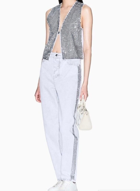 Armani Exchange Silver Studded Vest-VEST-Gazelle Fashion and Style