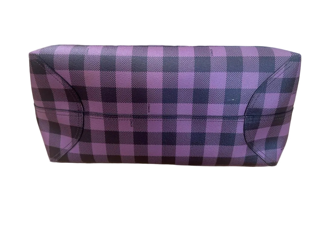 Coach Plaid Tote Bag-HANDBAGS-Gazelle Fashion and Style