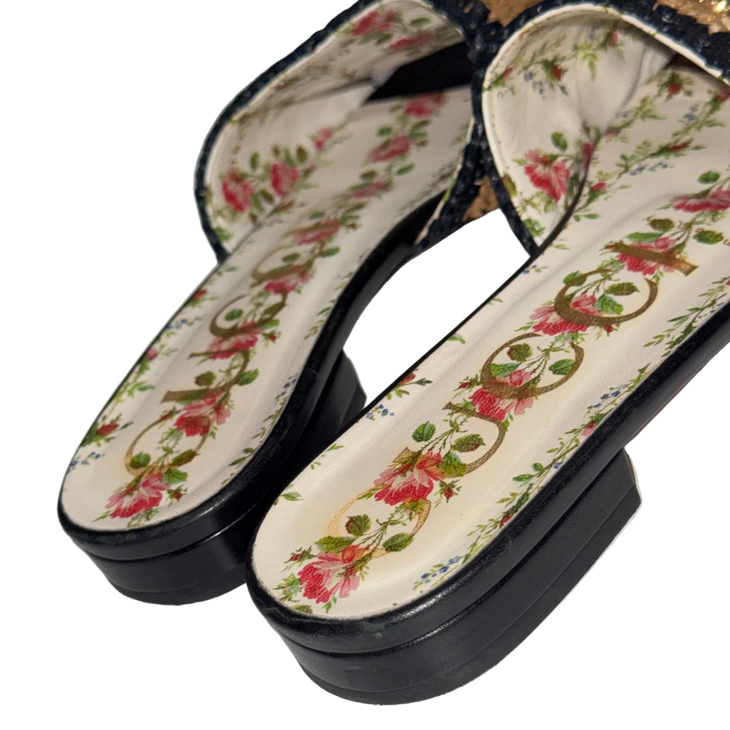Gucci Jolie Raffia Slide-SHOES-Gazelle Fashion and Style