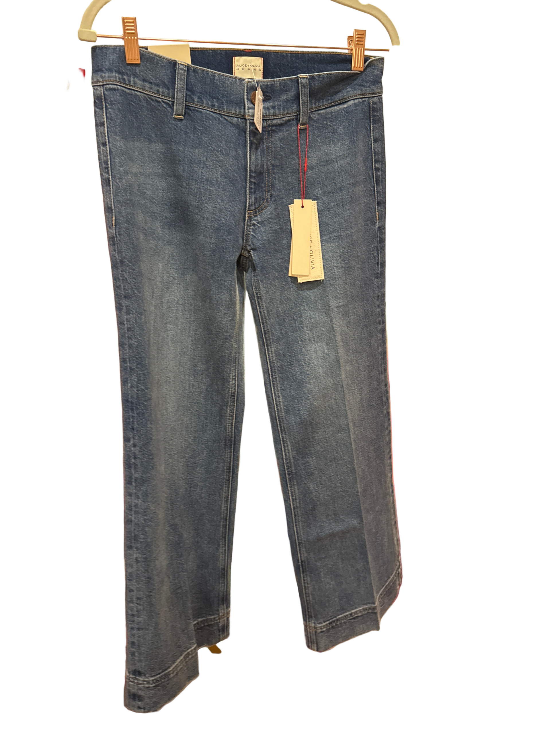 Alice + Olivia Blue Jeans-JEANS-Gazelle Fashion and Style