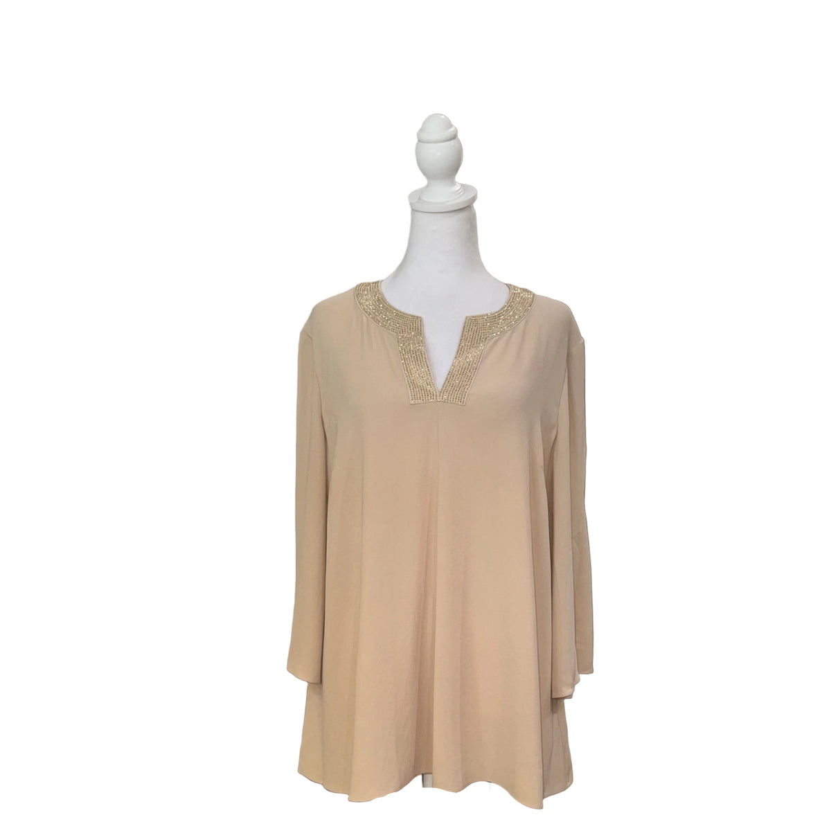 St. John Gold Trim Blouse-TOPS-Gazelle Fashion and Style
