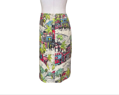 Linda Segal 1990s Tropical Skirt- Gazelle Fashion and Style 
