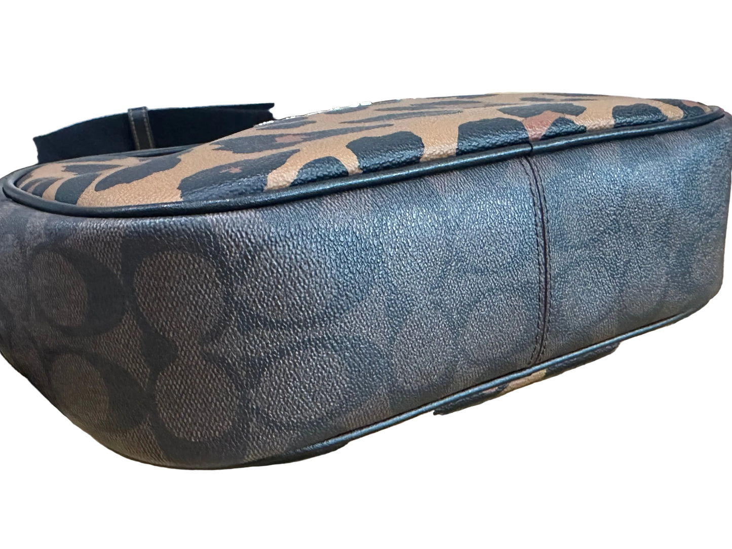 Jamie Camera Bag in Signature Canvas with Leopard Print-HANDBAGS-Gazelle Fashion and Style