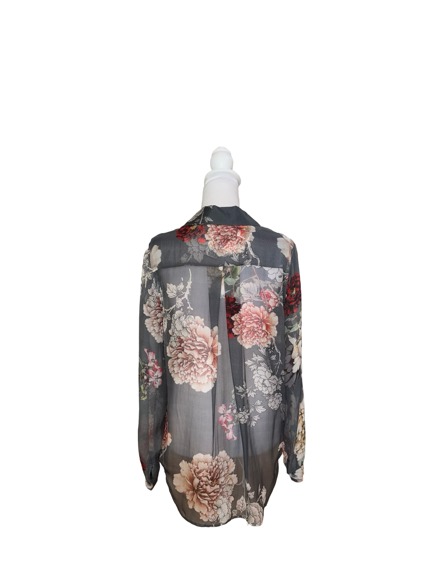 L'AGENCE Silk Floral Sheer Blouse- Gazelle Fashion and Style 