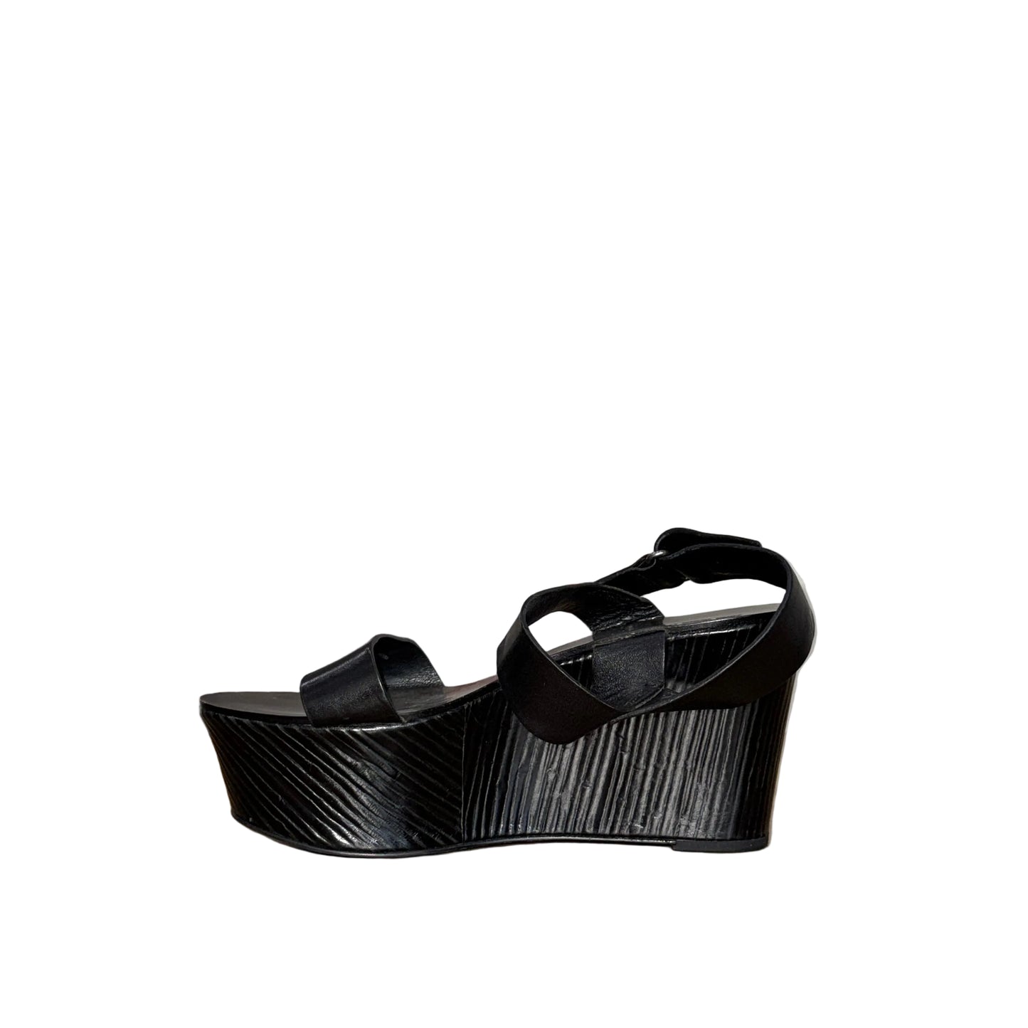 Vera Wang Lavender Black Wedge Heels- Gazelle Fashion and Style 