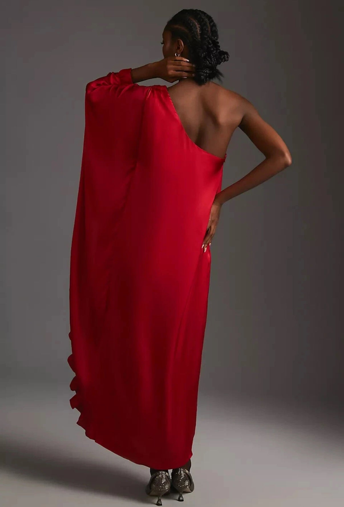 Anthropologie Hutch One-Shoulder Ruffled Dress-DRESS-Gazelle Fashion and Style