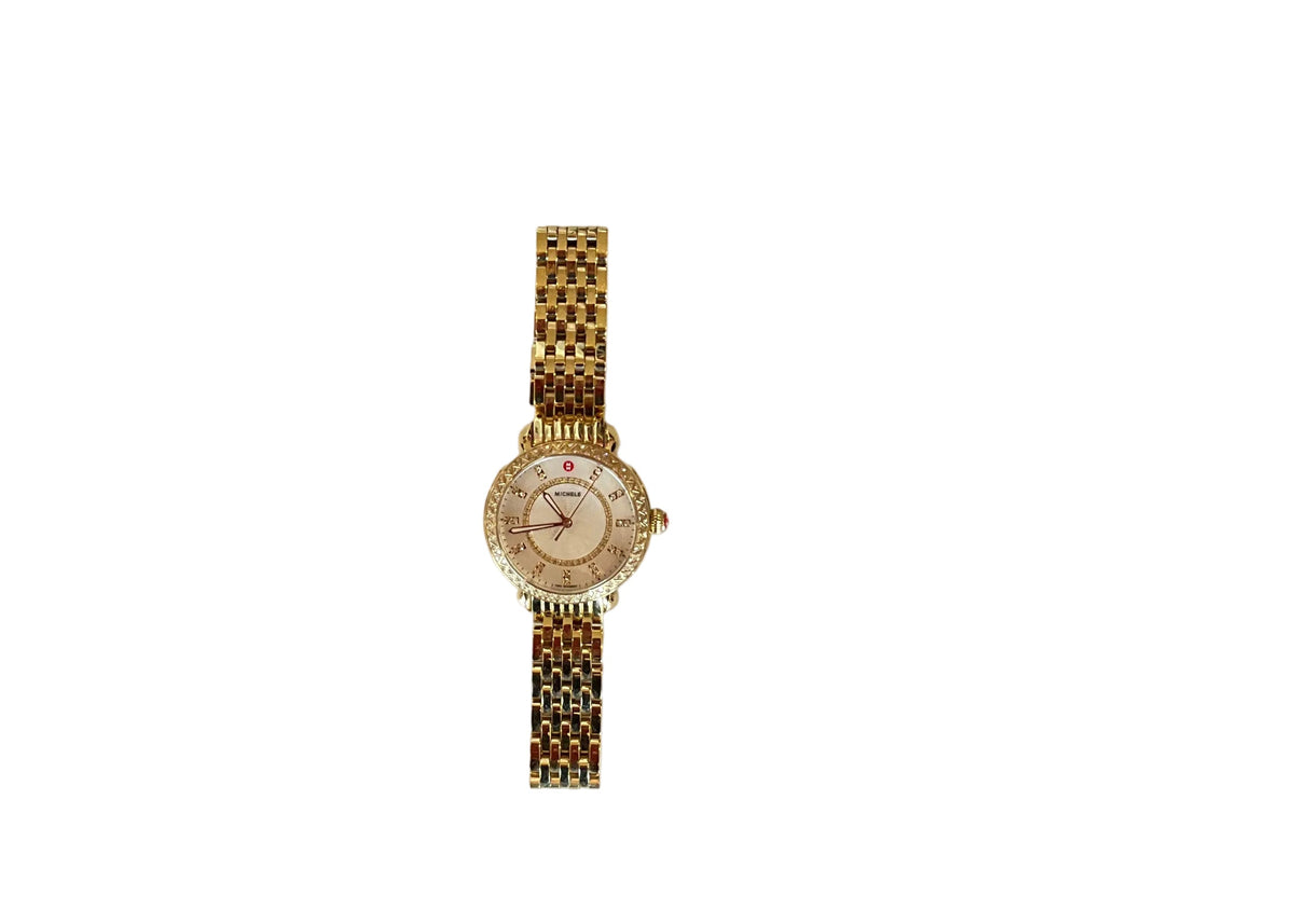 Michele Caber Diamond Gold Watch-WATCH-Gazelle Fashion and Style