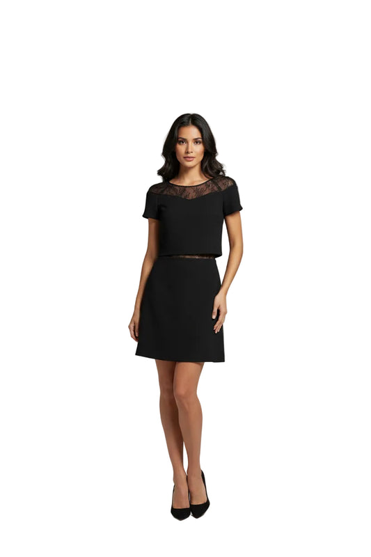 Maje Mini Lace Dress-DRESS-Gazelle Fashion and Style