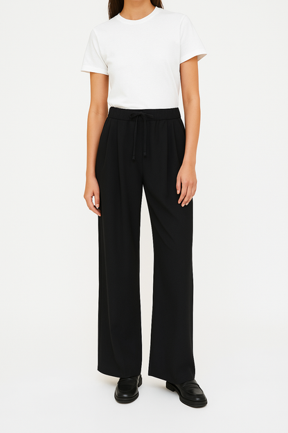 MaxMara Black Wide-Leg pants-Pants-Gazelle Fashion and Style