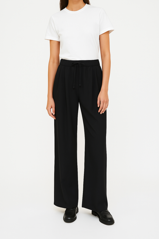 MaxMara Black Wide-Leg pants-Pants-Gazelle Fashion and Style