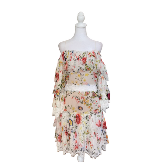 Alice + Olivia Floral Mini Dress-  Gazelle Fashion and Style 