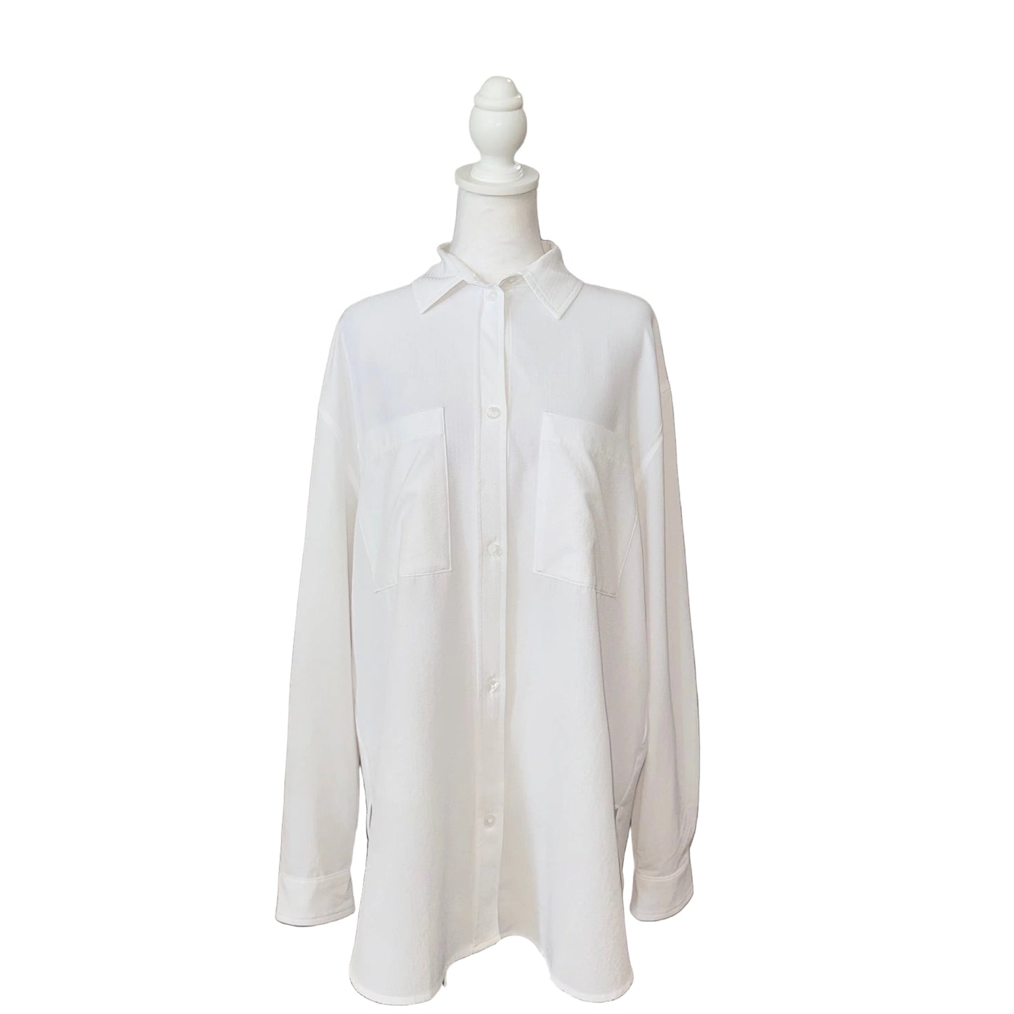 Alo White Button Down- Gazelle Fashion and Style 
