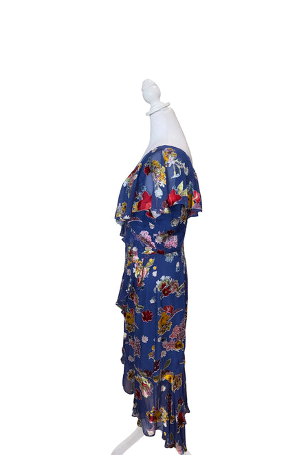 Alice + Olivia Electra Ruffle Chifron Cocktail Dress- Gazelle Fashion and Style 