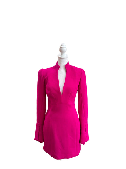 Oliver Theyskens Fushia Midi Dress- Gazelle Fashion and Style 