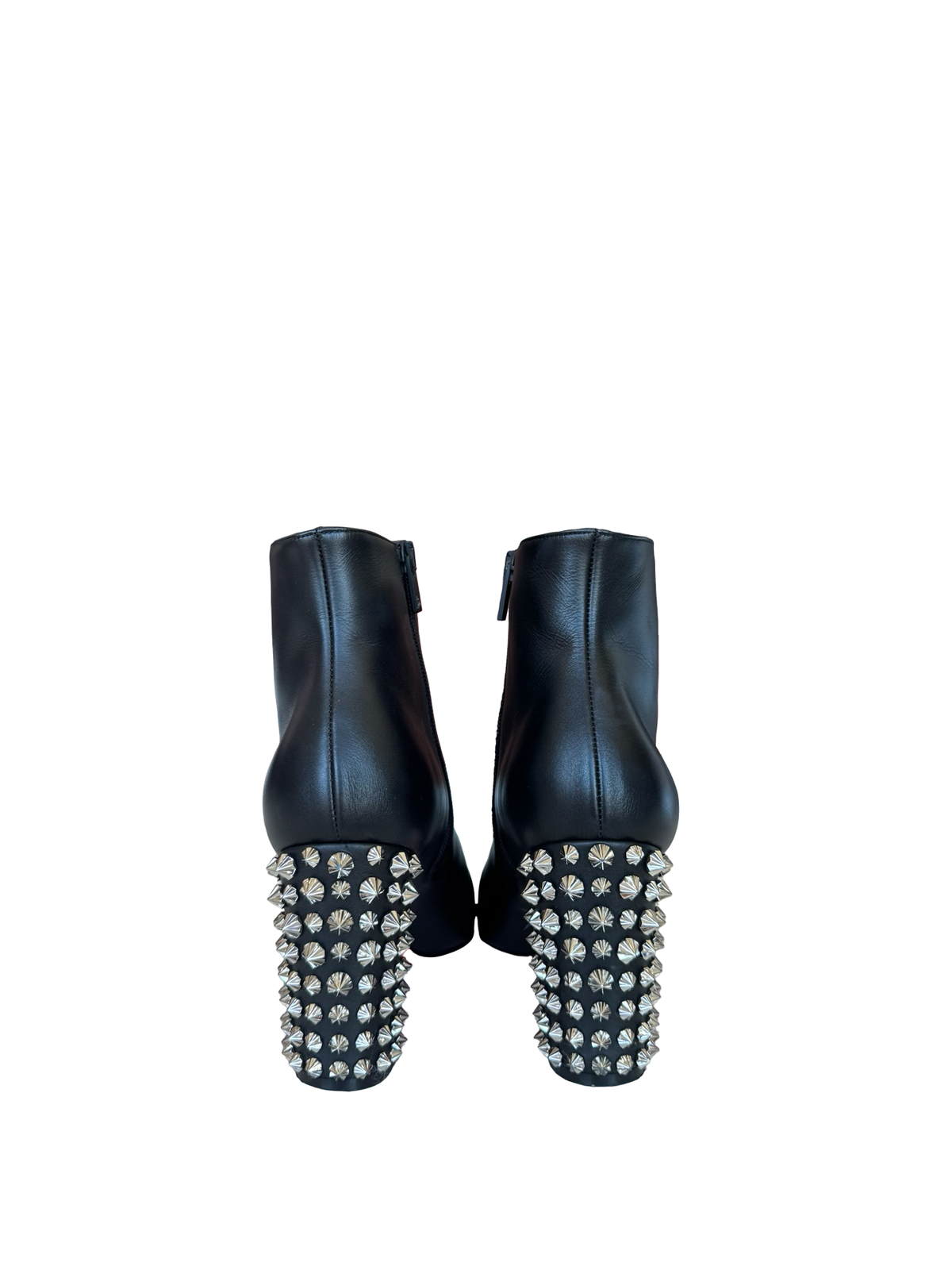 Christian Louboutin Leather Studded Ankle Boots-BOOT-Gazelle Fashion and Style