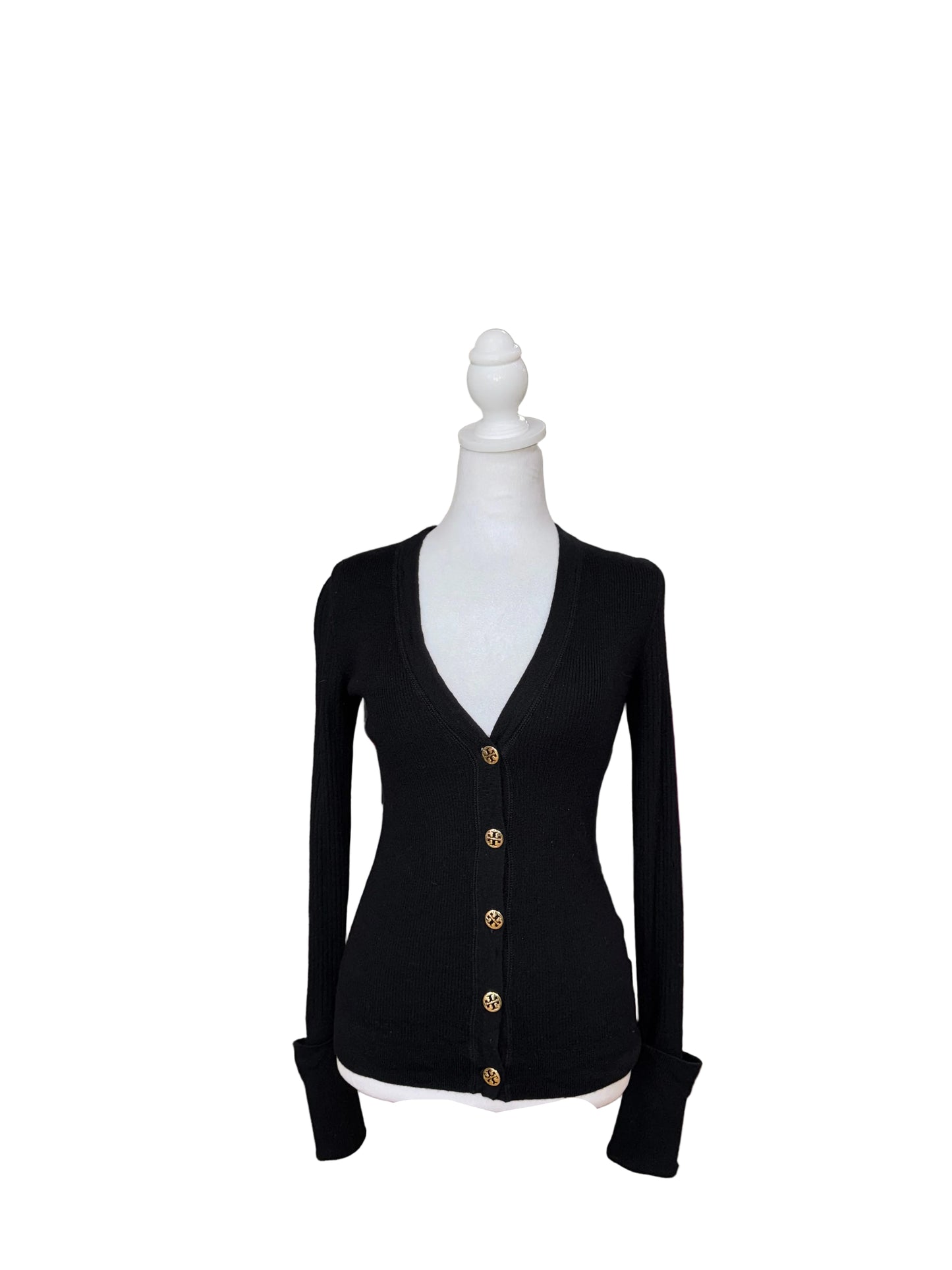 Tory Burch Simone Ribbed Cardigan-TOPS-Gazelle Fashion and Style