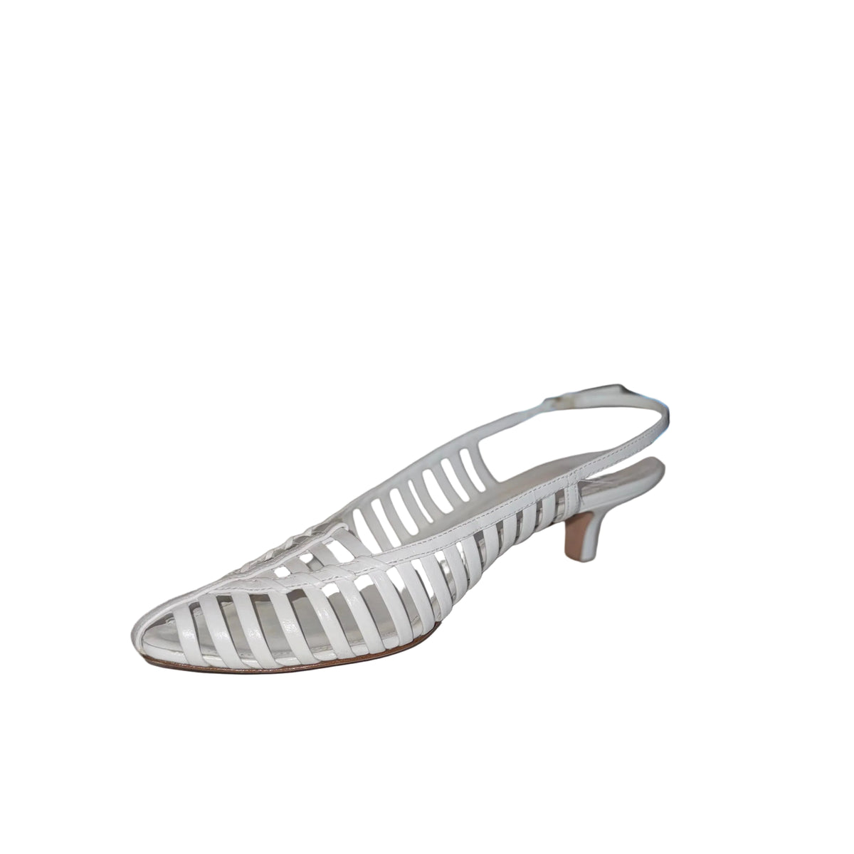 Veronica Beard White Strappy Heels-SHOES-Gazelle Fashion and Style