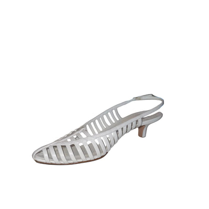 Veronica Beard White Strappy Heels-SHOES-Gazelle Fashion and Style