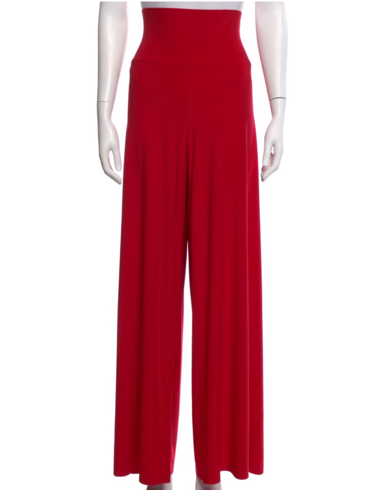 Norma Kamali High Waisted Trousers-PANTS-S/M-Red-New-Gazelle Fashion and Style