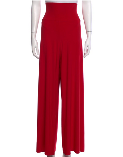 Norma Kamali High Waisted Trousers-PANTS-S/M-Red-New-Gazelle Fashion and Style