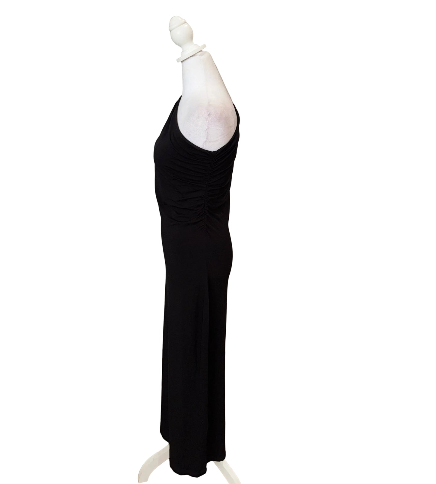 8 By Yoox Maxi Black Dress-DRESS-Gazelle Fashion and Style
