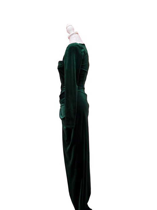 Club L London Green Velvet Dress-DRESS-Gazelle Fashion and Style